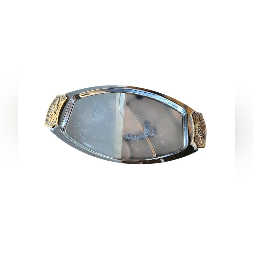 Vintage Kromex Oval Metal Tray